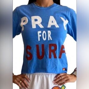Aviator Nation Pray For Surf Short Sleeve T-Shirt size L
